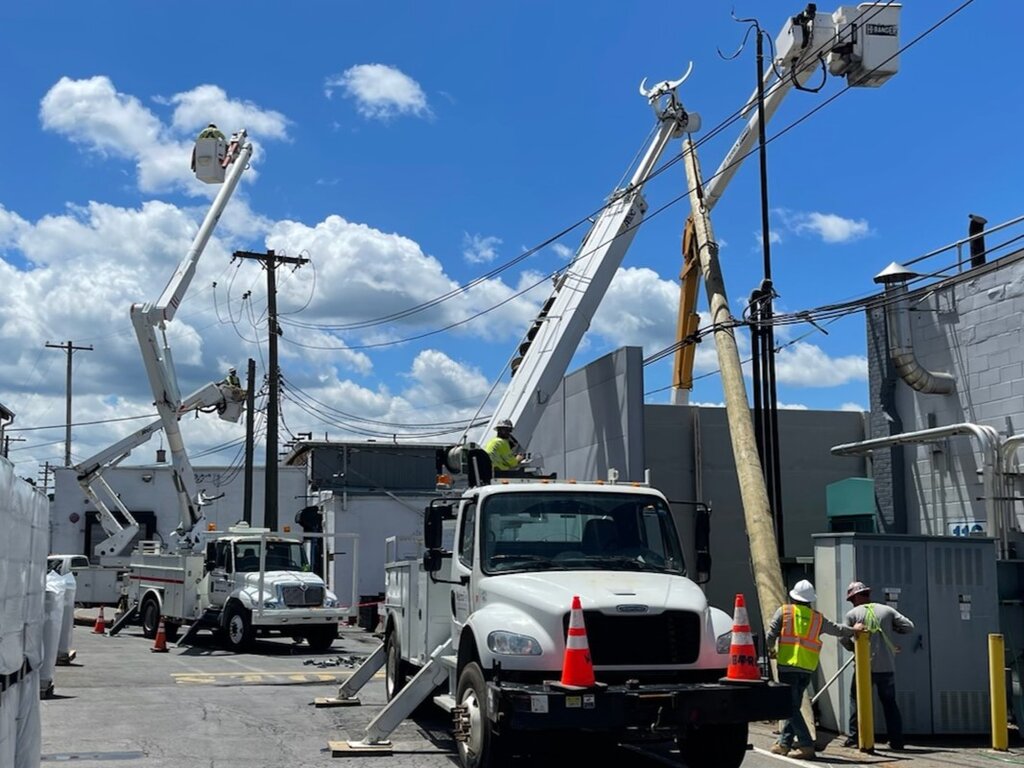 three trucks