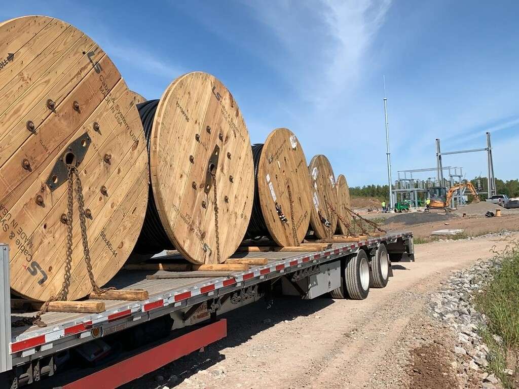 large spools of wire